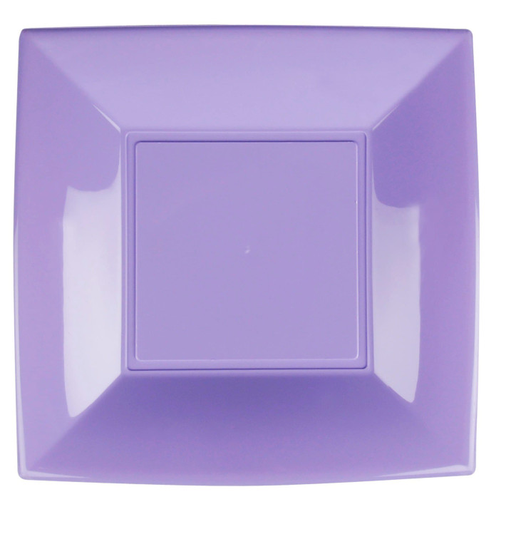 Plastic Plate Flat Lilac "Nice" PP 29 cm (144 Units)