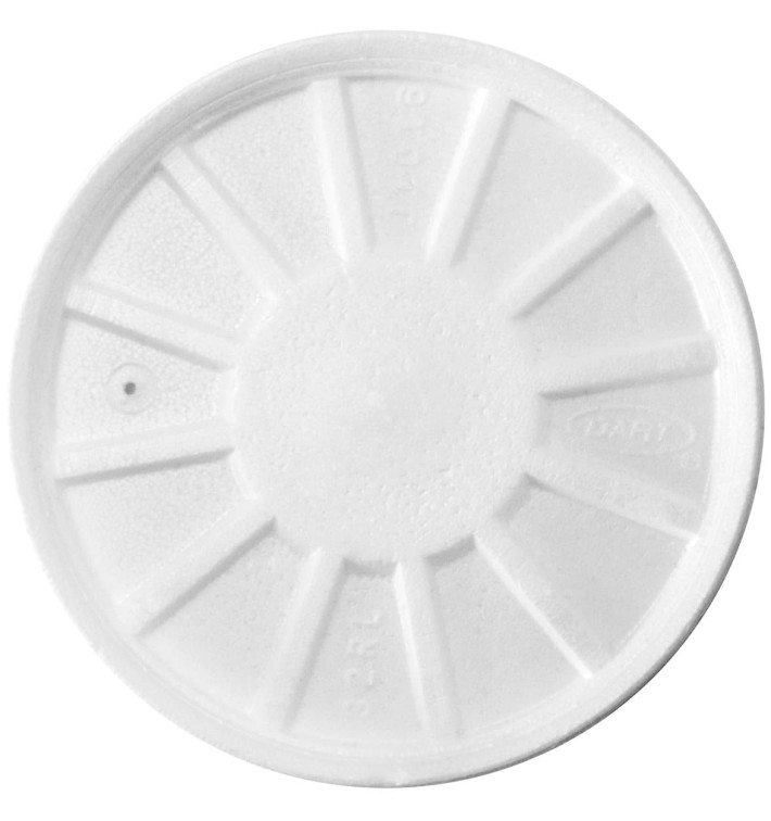 Foam Vented Lid White Ø11,7cm (50 Units) 