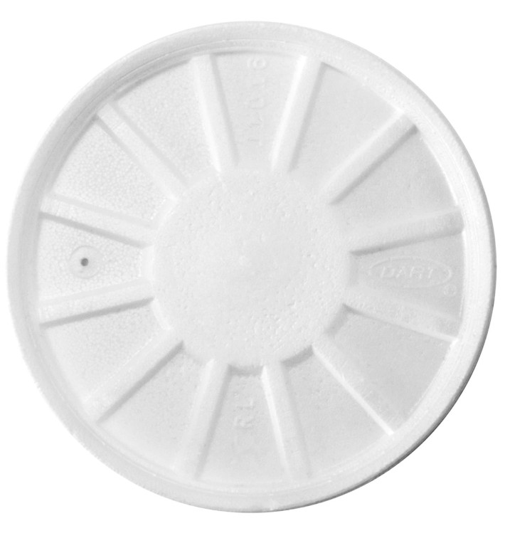 Foam Vented Lid White Ø11cm (50 Units) 