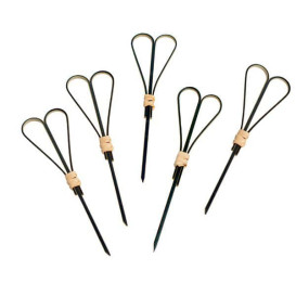 Bamboo Food Pick "Cuore" Design Black 18cm (5000 Units)