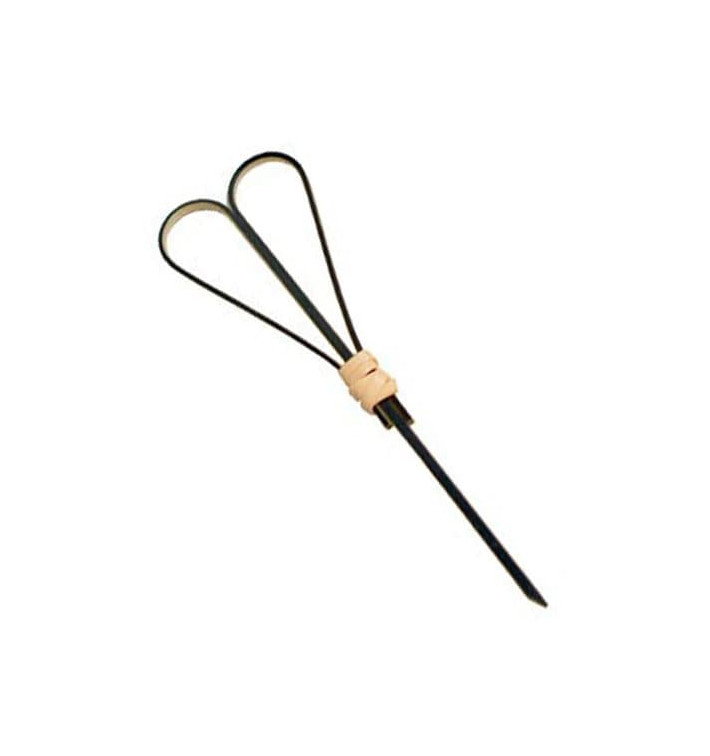 Bamboo Food Pick "Cuore" Design Black 18cm (5000 Units)