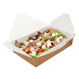 Paper Take-out Container "American" Natural 19,7x14x4,6cm 1470ml (200 Units) 