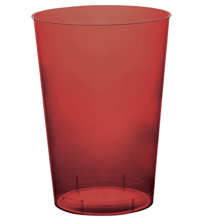 Plastic Cup PS "Moon" Burgundy Clear 230ml (35 Units) 