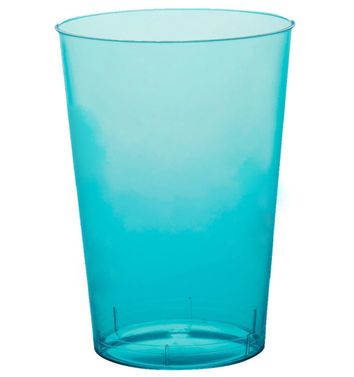 Plastic Cup PS "Moon" Turquoise Clear 230ml (50 Units) 