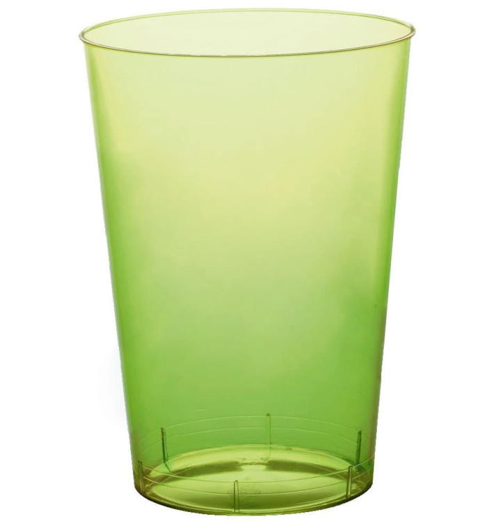 Plastic Cup PS "Moon" Lime Green Clear 230ml (50 Units) 