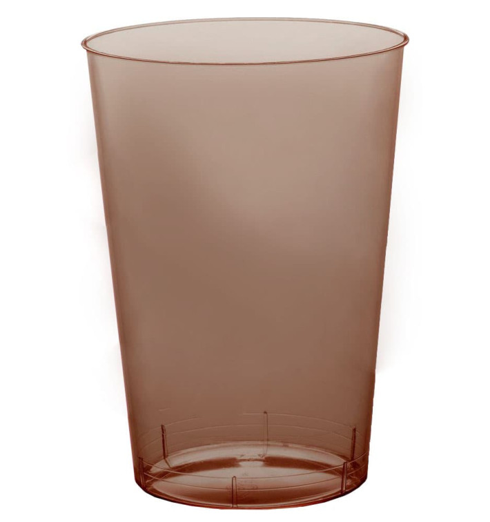 Plastic Cup PS "Moon" Brown Clear 230ml (50 Units) 