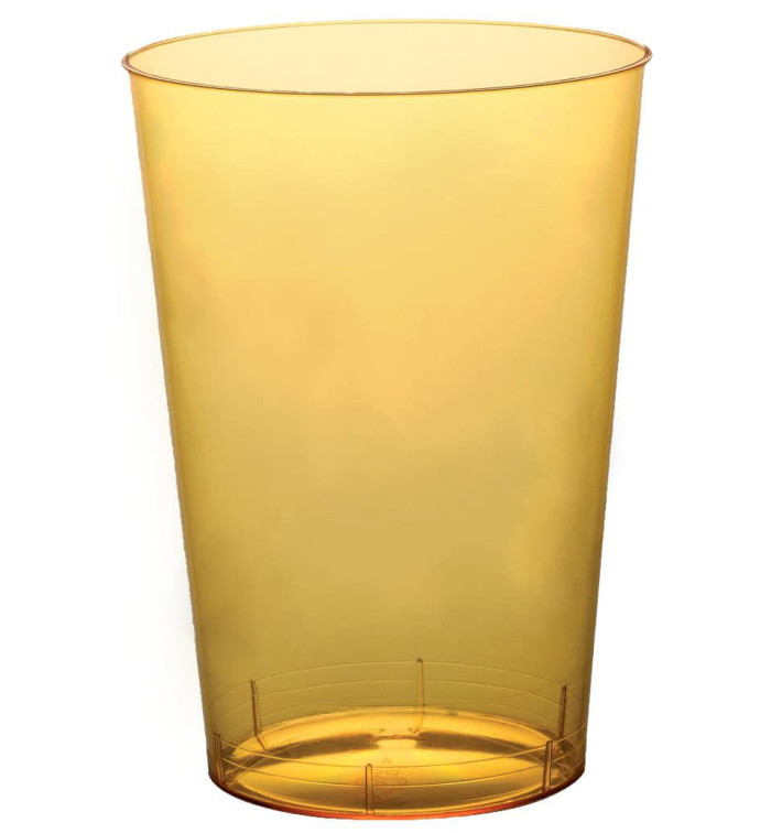 Plastic Cup PS "Moon" Yellow Clear 230ml (50 Units) 