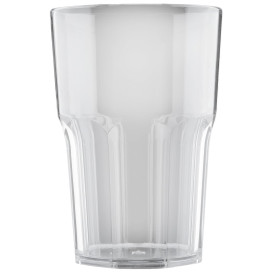 Plastic Glass SAN Reusable "Granity" Clear 400 ml (75 Units)