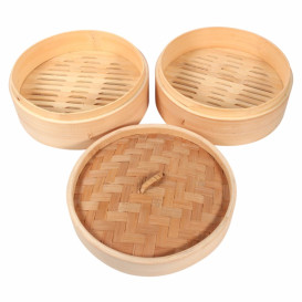 Bamboo Steamer "Maxi" Ø20x6cm (4 Units)