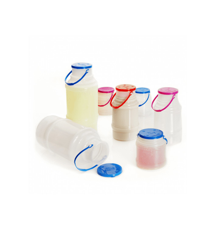 Plastic Milk Container with Handle and Lid 500 ml (10 Units)