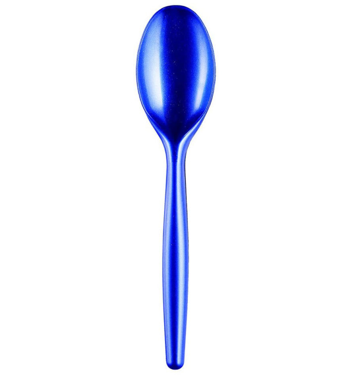 Plastic Spoon PS "Easy" Blue Pearl 18,5 cm (500 Units)