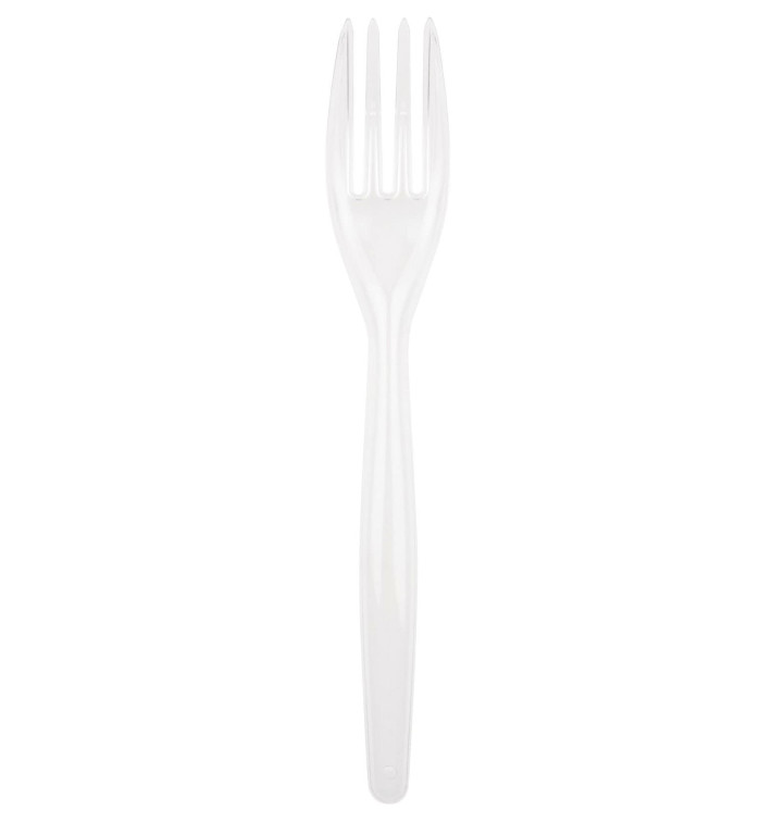 Plastic Fork PS "Easy" White 18cm (500 Units)