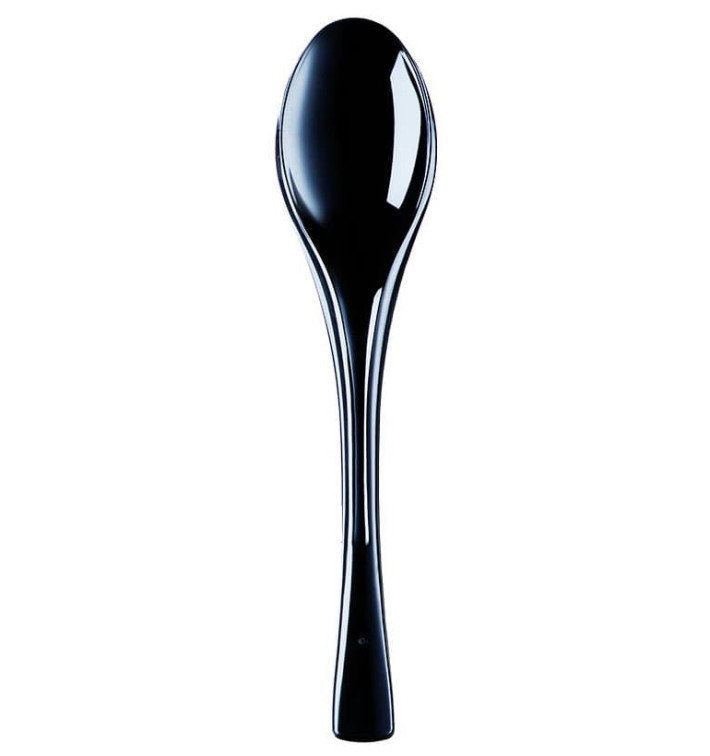 Plastic Spoon PS "Fly" Black 14,5cm (50 Units) 