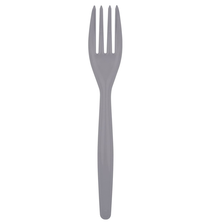 Plastic Fork PS "Easy" Grey 18cm (20 Units) 