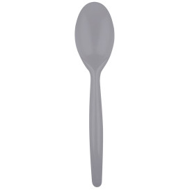 Plastic Spoon PS "Easy" Grey 18,5 cm (20 Units) 