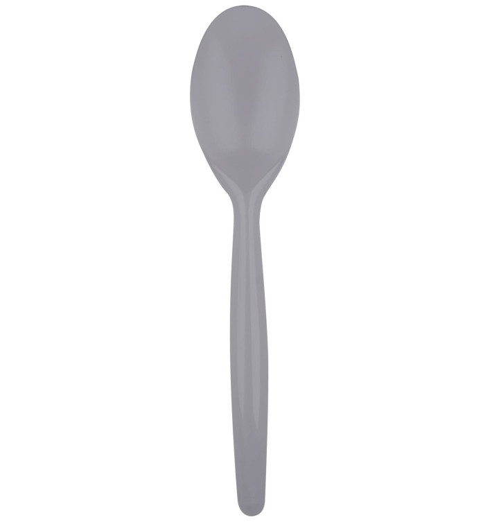 Plastic Spoon PS "Easy" Grey 18,5 cm (20 Units) 