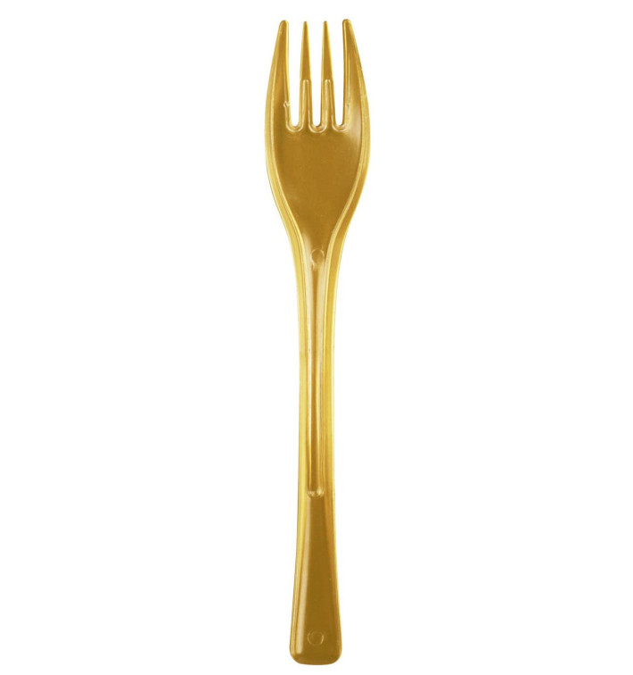 Plastic Fork PS "Fly" Gold 14cm (3000 Units)