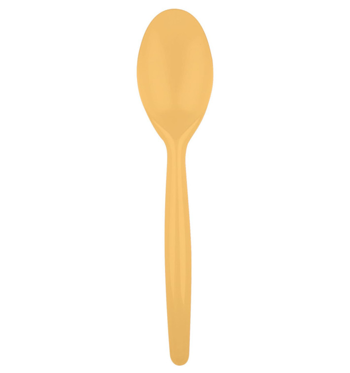 Plastic Spoon PS "Easy" Gold 18,5 cm (500 Units)