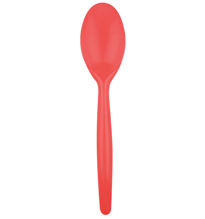 Plastic Spoon PS "Easy" Red 18,5 cm (20 Units) 