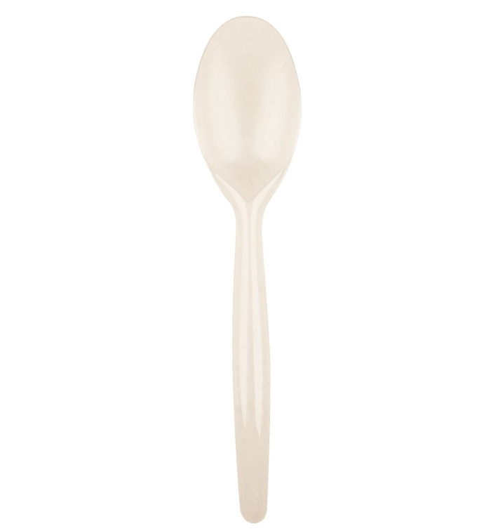 Plastic Spoon PS "Easy" Cream 18,5 cm (20 Units) 