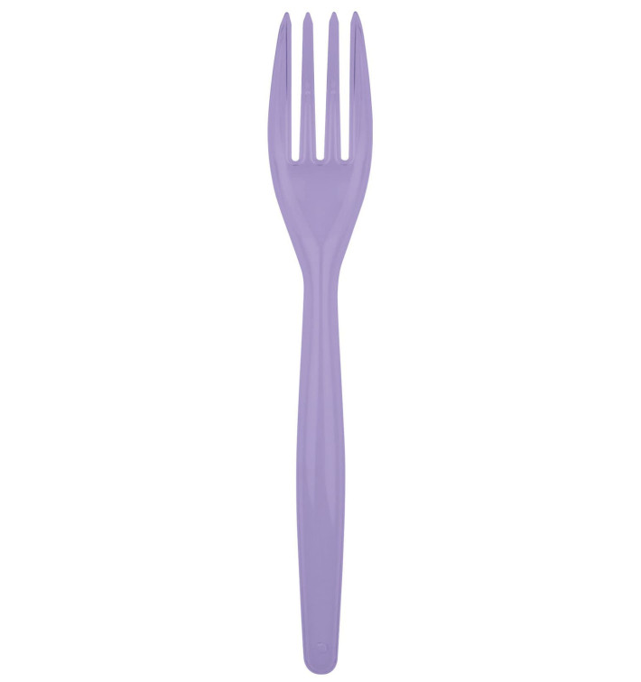 Plastic Fork PS "Easy" Lilac 18cm (20 Units) 