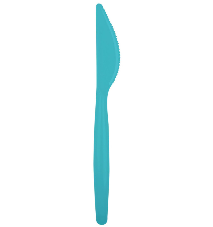 Plastic Knife PS "Easy" Turquoise 18,5cm (500 Units)