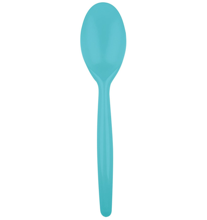 Plastic Spoon PS "Easy" Turquoise 18,5 cm (20 Units) 