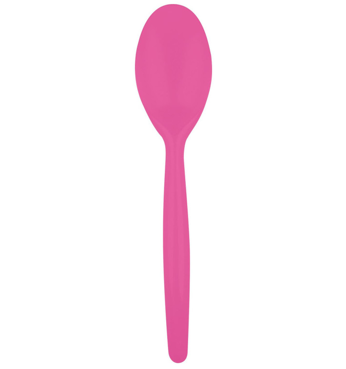 Plastic Spoon PS "Easy" Fuchsia 18,5 cm (20 Units) 