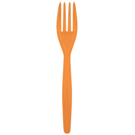 Plastic Fork PS "Easy" Orange 18cm (20 Units) 