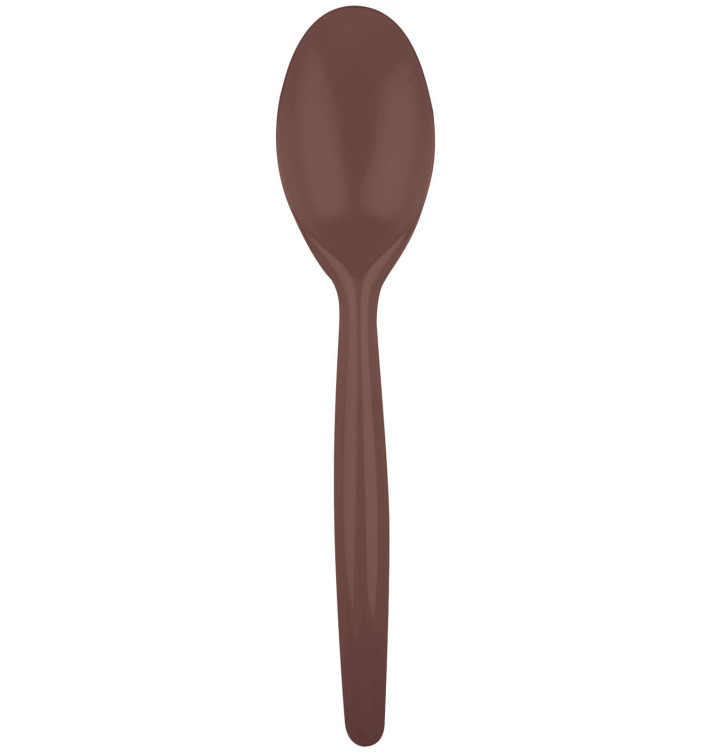 Plastic Spoon PS "Easy" Brown 18,5 cm (20 Units) 