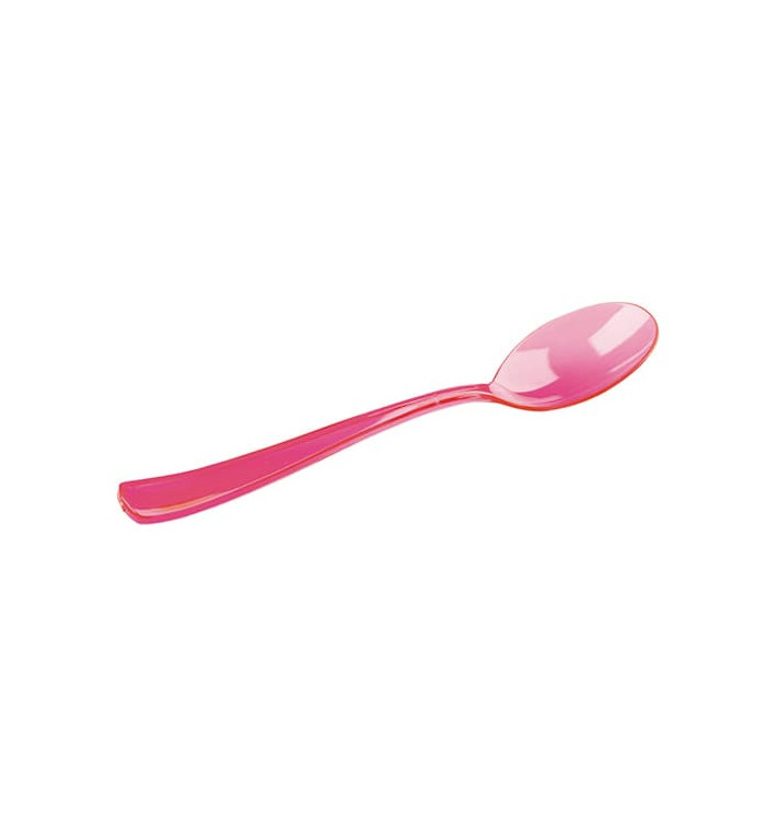 Plastic Spoon Premium Raspberry 16 cm (10 Units) 