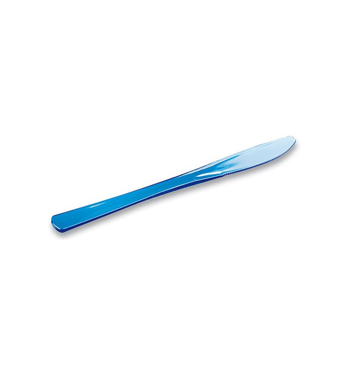 Plastic Knife Premium Turquoise 20cm (10 Units) 