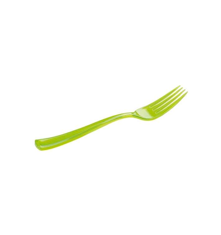 Plastic Fork Premium Green 19 cm (10 Units) 