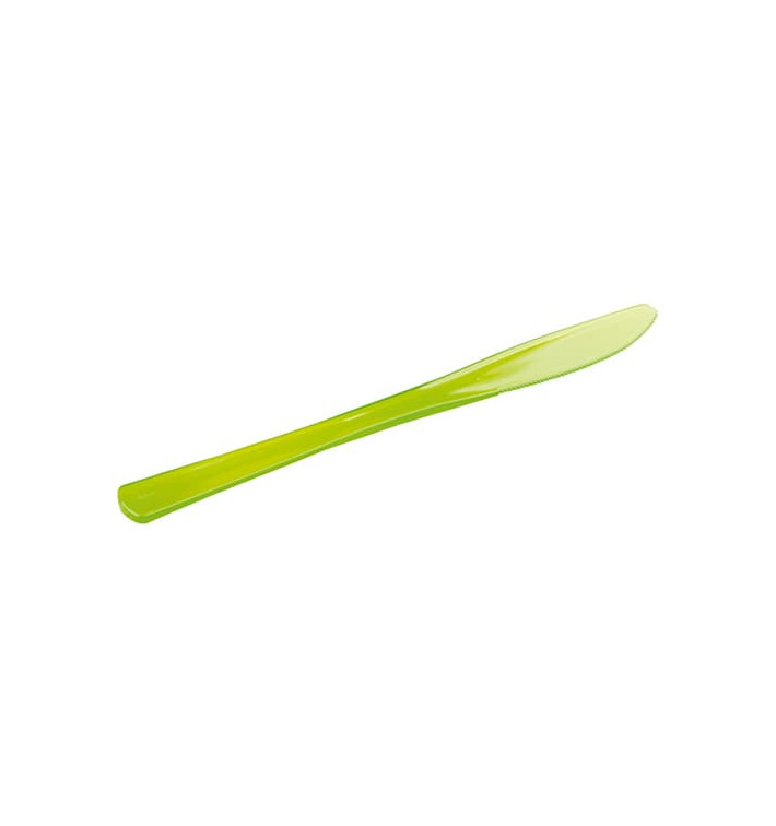 Plastic Knife Premium Green 20cm (10 Units) 