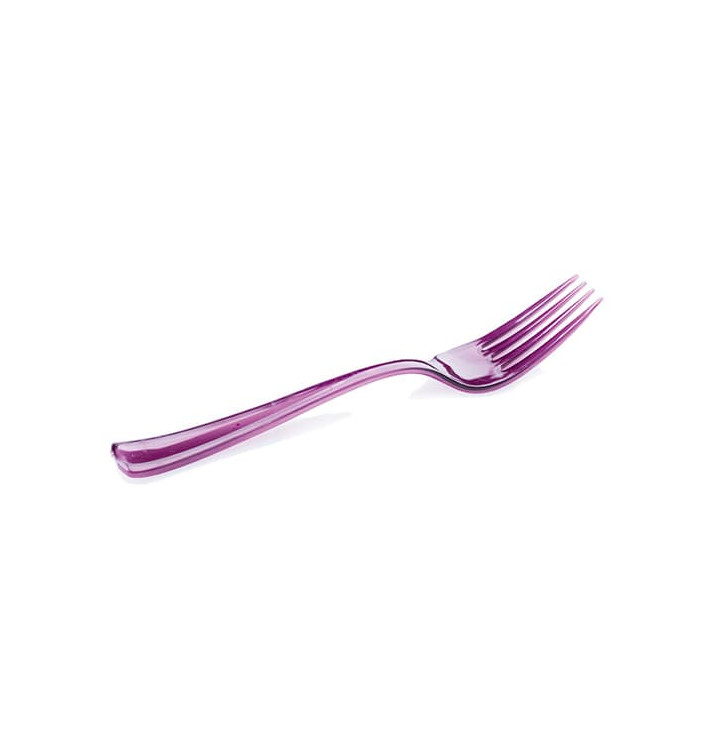 Plastic Fork Premium Eggplant 19cm (10 Units) 