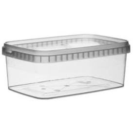 Plastic Deli Container and Plastic Lid PP Tamper-Evident 1200ml 19,2x12,6cm (13 Units)