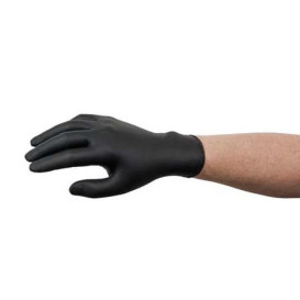 Nitrile Gloves Black Size S AQL 1.5 (100 Units)