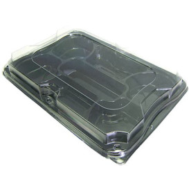 Plastic Tray with Lid 7C 35x24 cm (25 Units) 