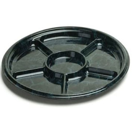 Plastic Tray Marble 6C 30 cm (50 Uds)