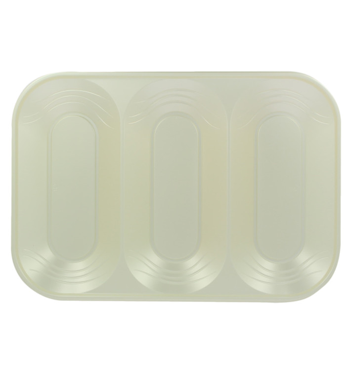 Plastic Compartment Tray "X-Table" 3C Pearl 33x23cm (30 Units)