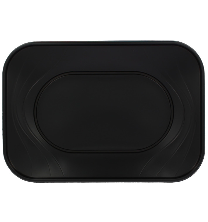 Plastic Tray Microwavable "X-Table" Black 33x23cm (2 Units) 