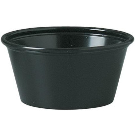 Plastic Souffle Cup PS Black 60ml Ø6,6cm (250 Units)  