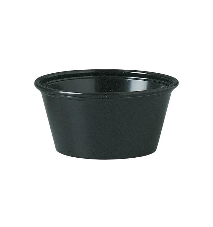 Plastic Souffle Cup PS Black 60ml Ø6,6cm (250 Units)  