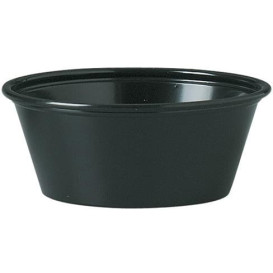 Plastic Souffle Cup PS Black 44ml Ø6,6cm (250 Units)  