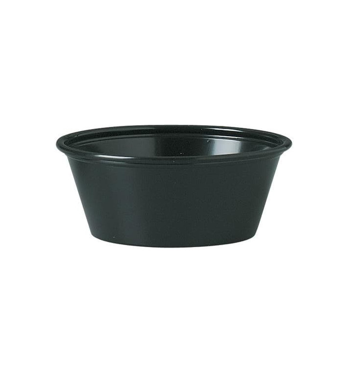 Plastic Souffle Cup PS Black 44ml Ø6,6cm (250 Units)  