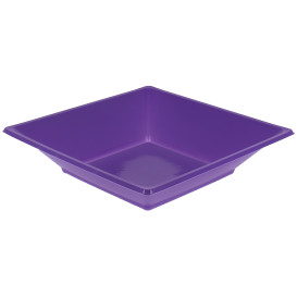 Plastic Plate Deep Square shape Lilac 17 cm (300 Units)