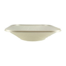 Plastic Bowl PP Square shape "X-Table" Pearl 18x18cm (8 Units) 