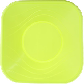 Plastic Bowl PP Square shape "X-Table" Lime 18x18cm (8 Units) 