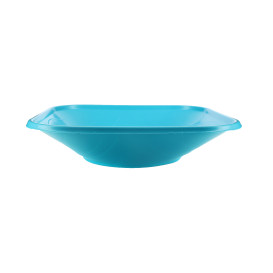 Plastic Bowl PP Square shape "X-Table" Turquoise 18x18cm (8 Units) 