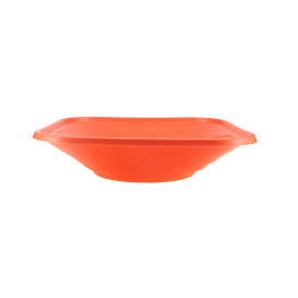 Plastic Bowl PP Square shape "X-Table" Orange 18x18cm (8 Units) 